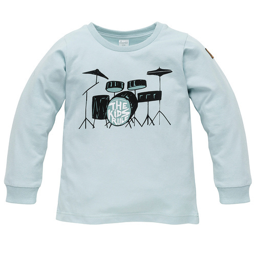 Lets Rock Bluzka z nadrukiem, długi rękaw Pinokio - niebieski