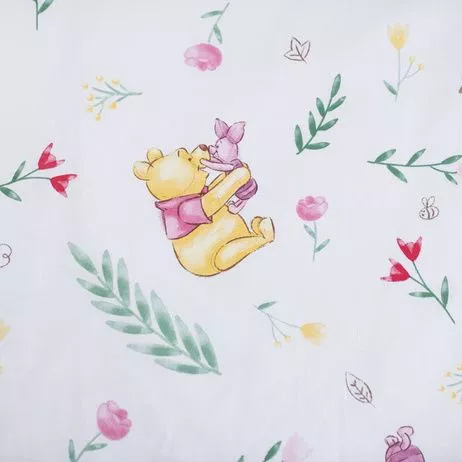 Pościel bawełniana do łóżeczka Kubuś Puchatek 100x135 Jerry Fabrics z zamkiem