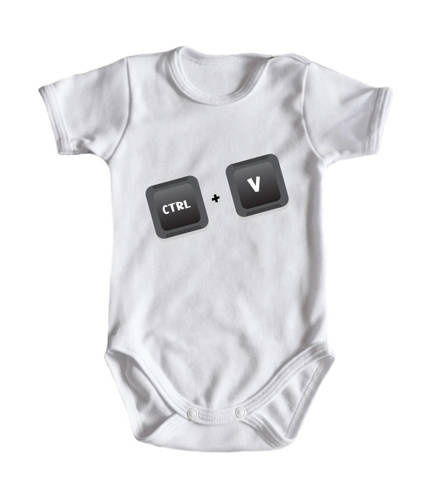 "CTRL+V" Body krótki rękaw Moocha biały