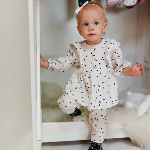 Dogs & Spots Tunika niemowlęca Eevi - ecru