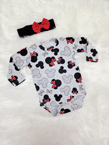 Myszki Body z długim rękawem Bambarillo - szary