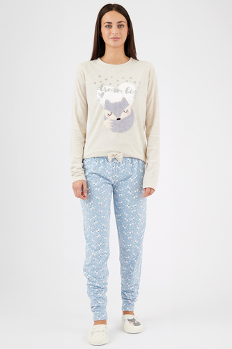 Zerda Sorbetto – bawełniana piżama damska z aplikacją 3D 