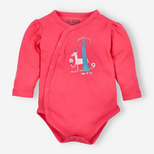 ABN-4038/KOR Kolorowy Las Body kopertowe z bawełny organicznej Nini malinowy