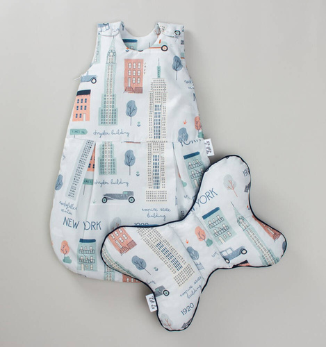 LUL-0034 City Śpiworek niemowlęcy z poduszką Luli Lu 