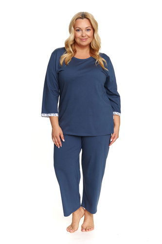 7156 Piżama Damska Plus Size Doctor Nap - deep blue