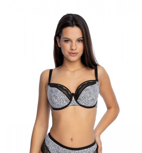 BS 1152 Teona Full Cup Biustonosz Półusztywniany Gaia -czarny biały
