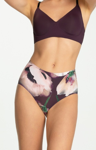 Velvet Bloom Simple Maxi Figi damskie Julimex – kwiatowy wzór, bezszwowe