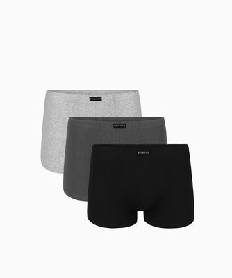 3BMH-007 A'3 Bokserki męskie Atlantic grafitowy-szary melanż