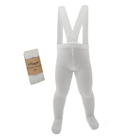 141604 Rajstopy bambusowe z szelkami Nicol - popielaty