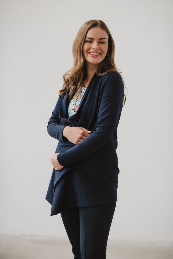 Mama Wrap Kardigan ciążowy Milk&Love granatowy