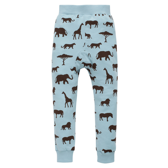 Safari Leginsy dla dziecka Pinokio - afryka niebieski