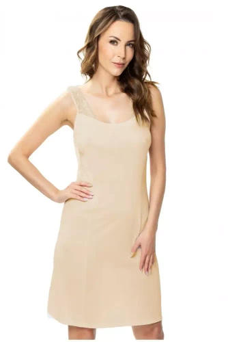 86553 Cloe Koszula nocna z koronką Mewa beżowy