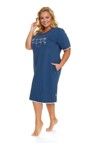 5366 Koszula Nocna Plus Size Doctor Nap - deep blue