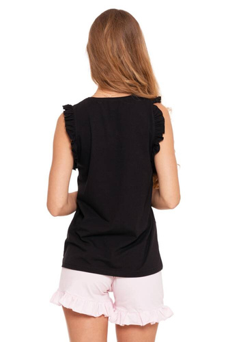 PDD4600-005, PDD4900-017 Piżama damska z krótkim rękawem Moraj - czarny