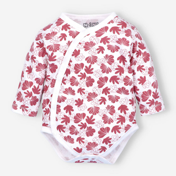 ABN-4138/LIS Wesoła Panda Body kopertowe z bawełny organicznej Nini druk