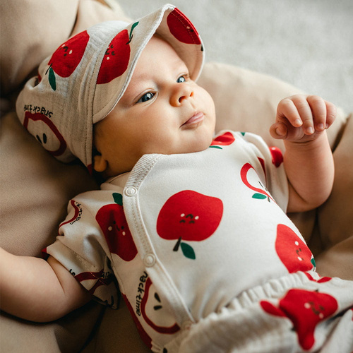 Body niemowlęce Eevi Snack Time krótki rękaw bawełna elastyczne