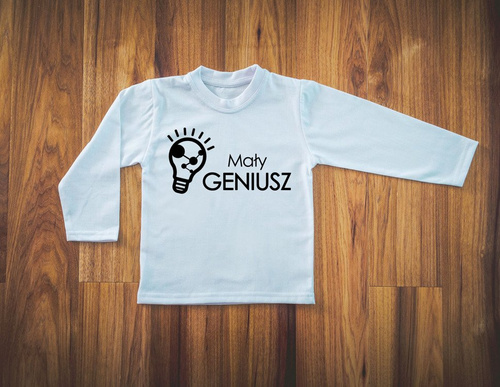 Koszulka długi rękaw "Mały GENIUSZ " Moocha czarny