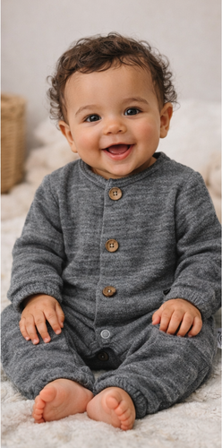 Pajac muślinowy Just Muslin 02235BSN Makoma navy– lekki, oddychający, 100% bawełna