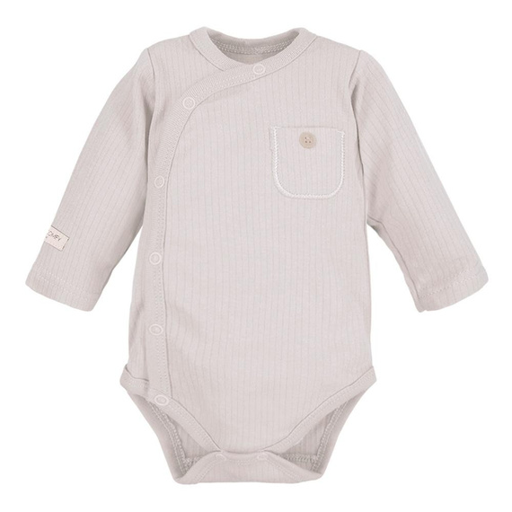 Simply Comfy Body długi rękaw rozpinane z kieszonką Eevi- beżowy