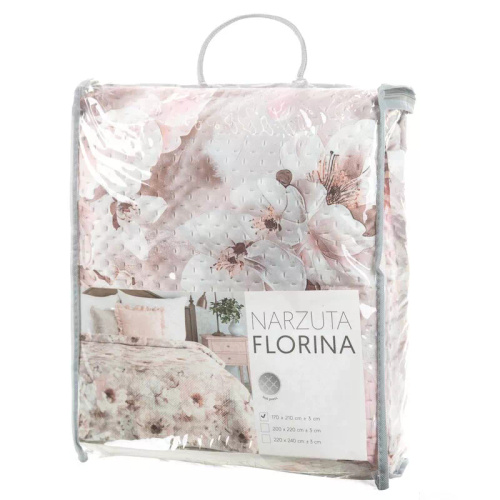 Narzuta Florina Eurofirany Pudrowa Dekoracyjna 100% Poliester Elegancka