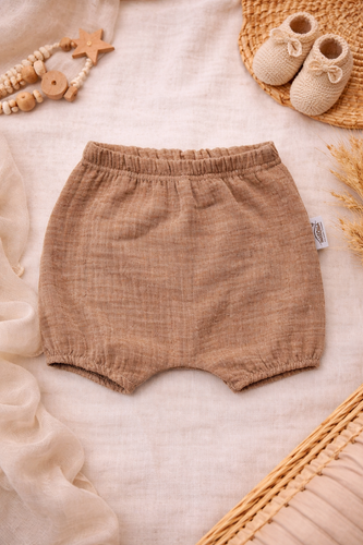 Bloomersy niemowlęce Just Muslin 40235L Makoma latte– muślin 100% bawełna, na gumce