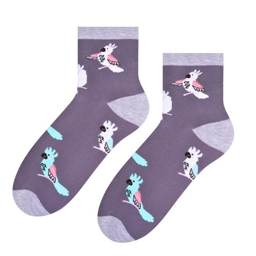 099 Skarpety damskie "Mama i córka" Steven 553 m.j.szary