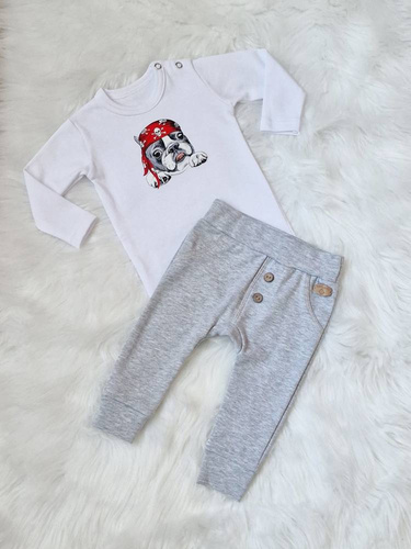 Pirat Body z długim rękawem Bambarillo biały