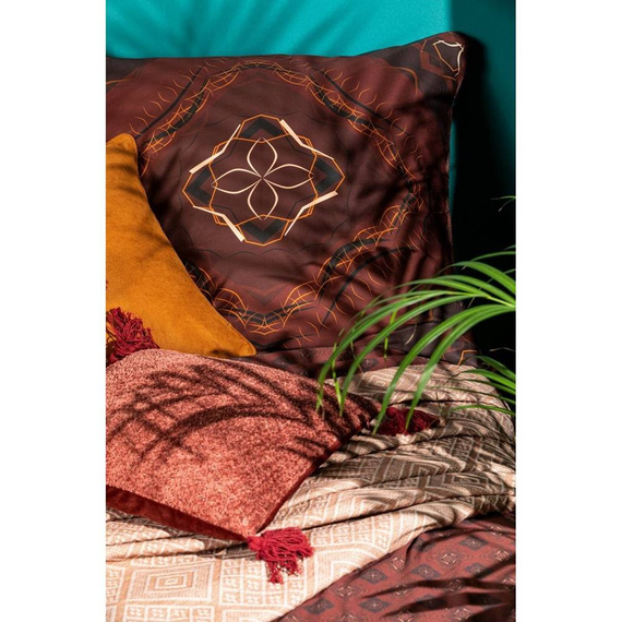 Morocco 2 pościel z makosatyny bawełnianej z geometrycznym wzorem Eurofirany