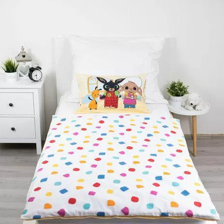 Pościel bawełniana do łóżeczka Królik Bing  100x135 Jerry Fabrics z zamkiem