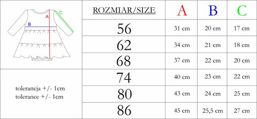 Sukienko-Body Nicol Tosia 225160 100% Bawełna Róż Serduszka Falbanki