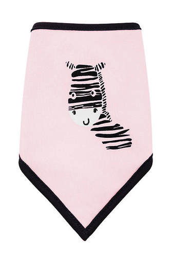 Apaszka chustka niemowlęca "Zebra" Terjan - różowy