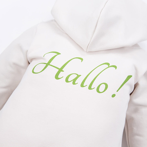 Hallo Kombinezon dresowy z kapturem Eevi - ecru