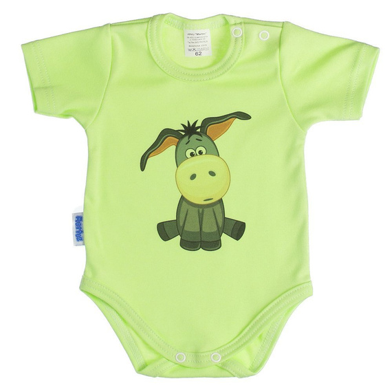 Miś z Serduszkiem body niemowlęce krótki rękaw Martex ecru