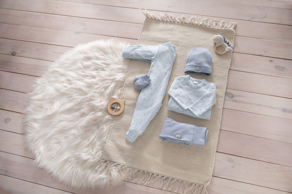 Łapki niemowlęce ''Hello" Pinokio - niebieski