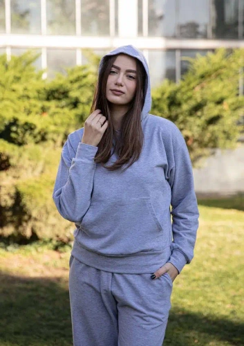 DK-K-B8 Dresowy komplet damski Dkaren - szary