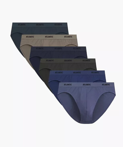 Slipy męskie Atlantic 6SMP-004 A6 multicolor– 6-pak, 95% bawełna, sportowy krój