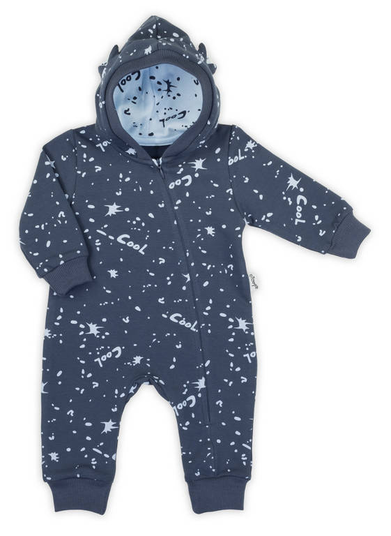 185271 Maks Pajac dresowy z kapturem Nicol - granatowy