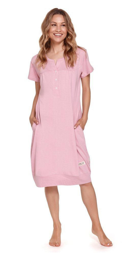 4348 Koszula Nocna ciążowa i do karmienia Doctor Nap - papaya