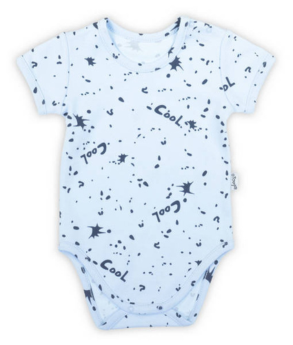 185097 Maks Body z krótkim rękawem Nicol - niebieski plamki