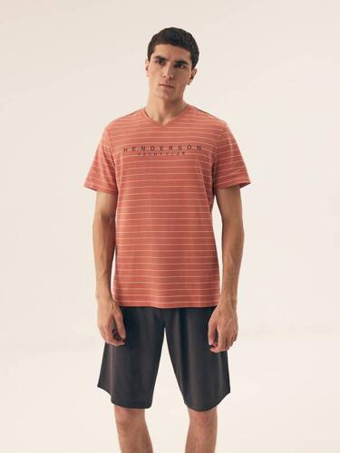 42635 Deli Piżama Męska Premium Henderson - copper