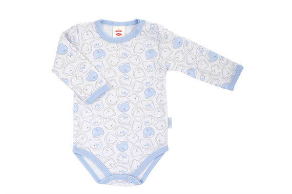 03239DR "Blue Bears" Body niemowlęce z długim rękawem Makoma