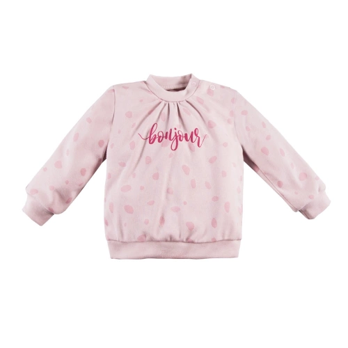 UNIQUE Bluzka z marszczeniem Ewa Klucze- róż druk