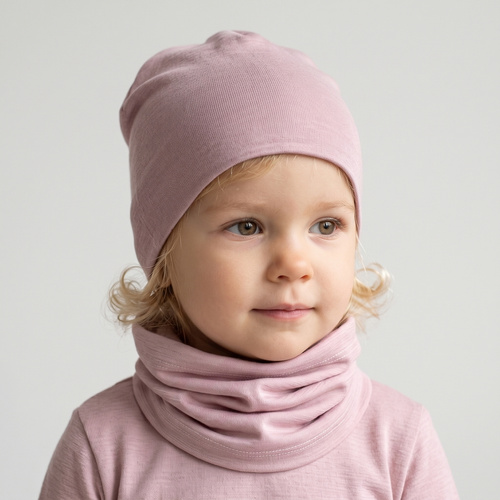 229105 Nicol Komin dziecięcy 100% Merino pudrowy róż