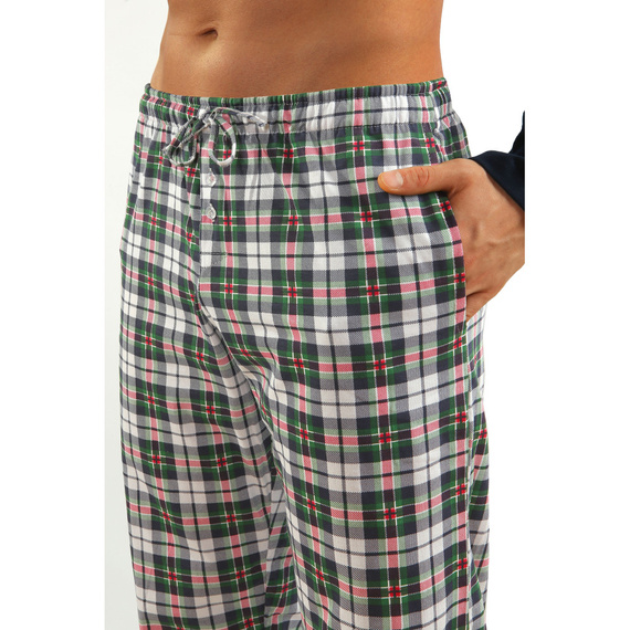 Jasiek Piżama Męska długi rękaw długie spodnie Sesto Senso - granatowy