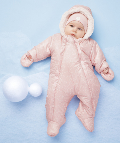 Winter Kombinezon niemowlęcy zimowy Pinokio - różowy