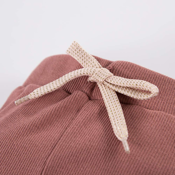 Daisy Legginsy bawełniane ze ściągaczem Eevi - ciemny róż