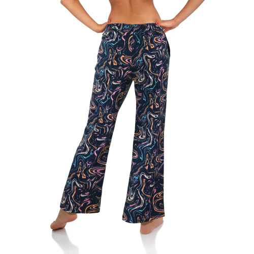 2676/04 Spodnie piżamowe Sesto Senzo kwiatki granatowy