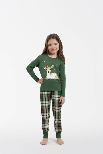 Zonda Piżama dziecięca Italian Fashion - zielony/druk 