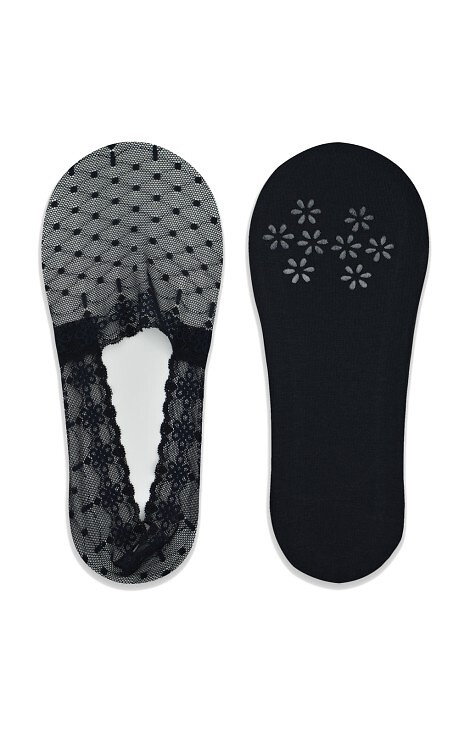 SN052 Baleriny stopki damskie Noviti - czarny