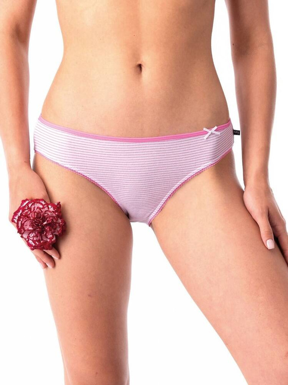 LPR 599  A'2 Figi damskie 2-pak Key biały różowy